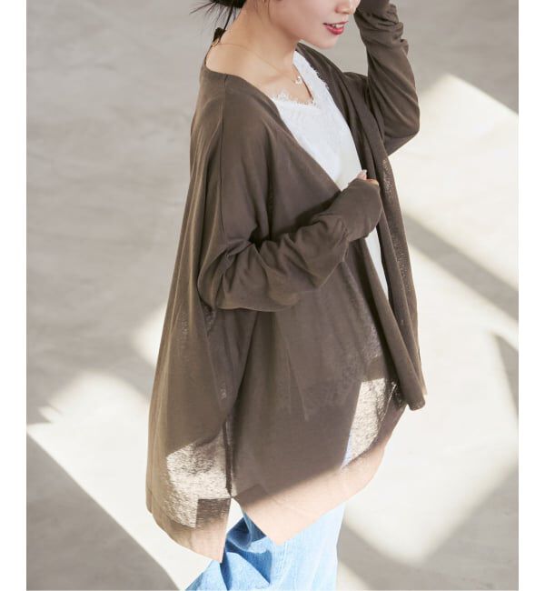 NOBLE「《WEB限定追加予約》18Gシアーカーディガン」|カーディガン|