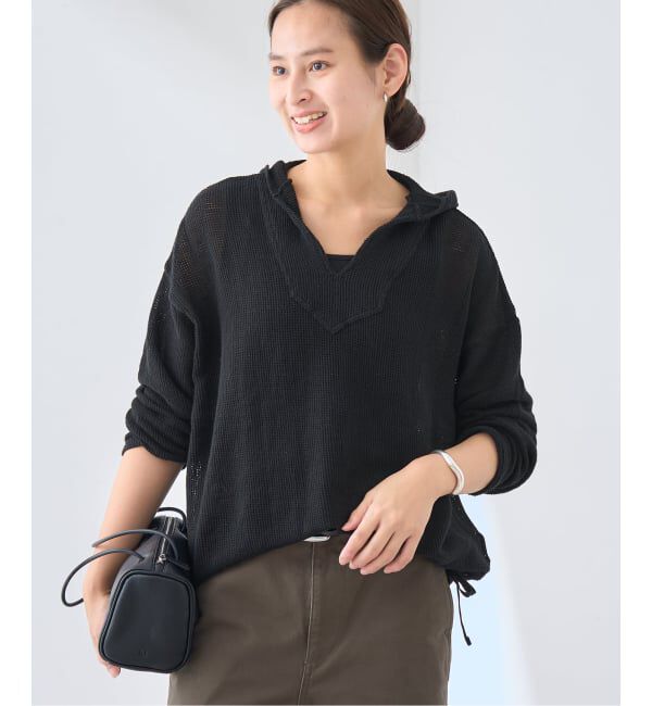 FRAMeWORK「メッシュフードプルオーバー」|Tシャツ・カットソー|