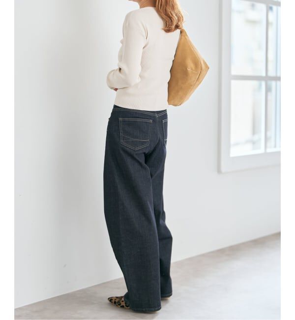 Spick and Span「Vis/PE リブクルーネックカーディガン」|カーディガン|