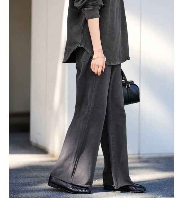 FRAMeWORK「≪追加≫ウェットオゾンセミフレアパンツ」|その他|グレー