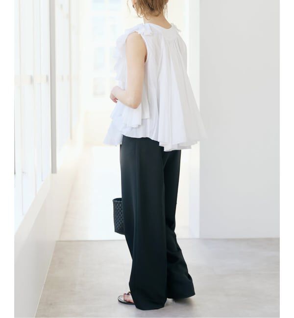 Spick and Span「《予約》AAYUSHI / アユーシ レイヤードラッフル ブラウス」|シャツ・ブラウス|