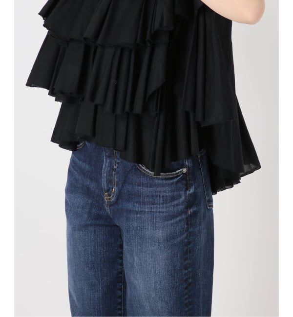 Spick and Span「《予約》AAYUSHI / アユーシ レイヤードラッフル ブラウス」|シャツ・ブラウス|