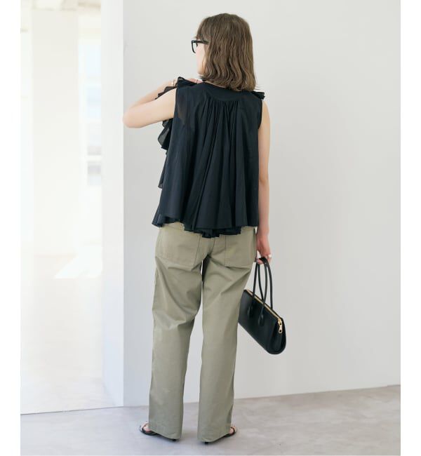 Spick and Span「《予約》AAYUSHI / アユーシ レイヤードラッフル ブラウス」|シャツ・ブラウス|