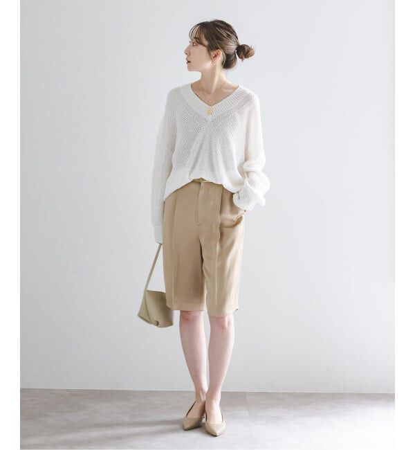 NOBLE「《追加予約》ペーパーヤーンVネック プルオーバー」|ニット・セーター|