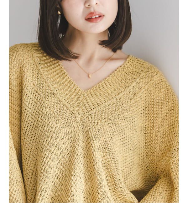 NOBLE「《追加予約》ペーパーヤーンVネック プルオーバー」|ニット・セーター|