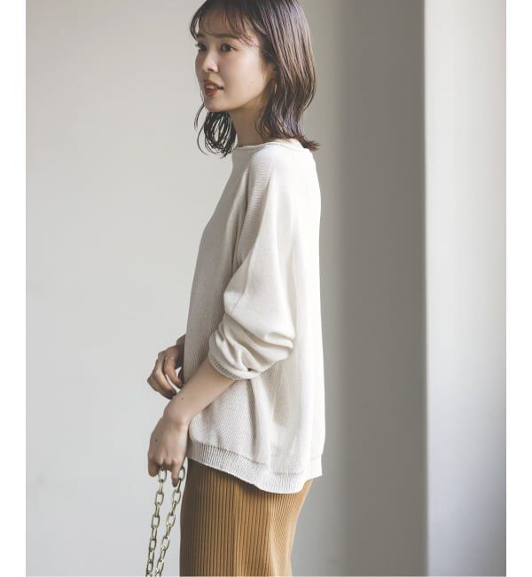 NOBLE「《WEB限定追加予約2》ペーパーヤーン裏天竺プルオーバー」|ニット・セーター|