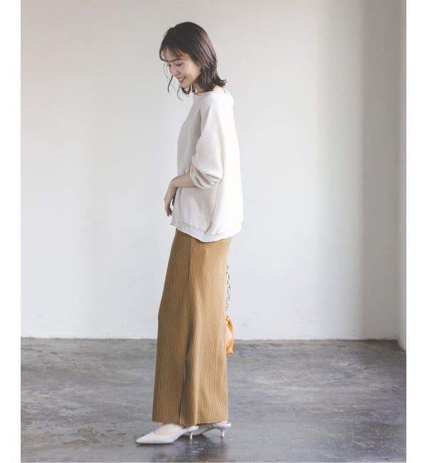 NOBLE「《WEB限定追加予約2》ペーパーヤーン裏天竺プルオーバー」|ニット・セーター|