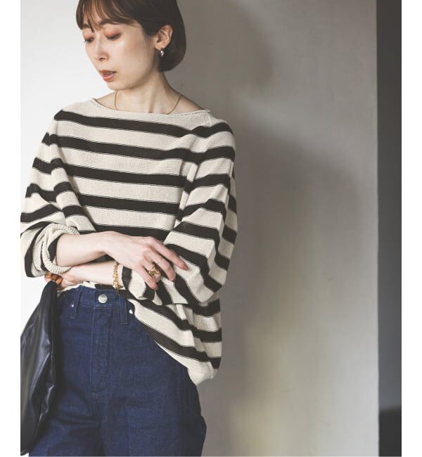 NOBLE「《WEB限定追加予約2》ペーパーヤーン裏天竺プルオーバー」|ニット・セーター|