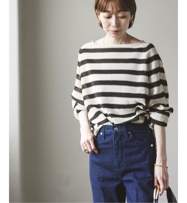 NOBLE「《WEB限定追加予約2》ペーパーヤーン裏天竺プルオーバー」|ニット・セーター|