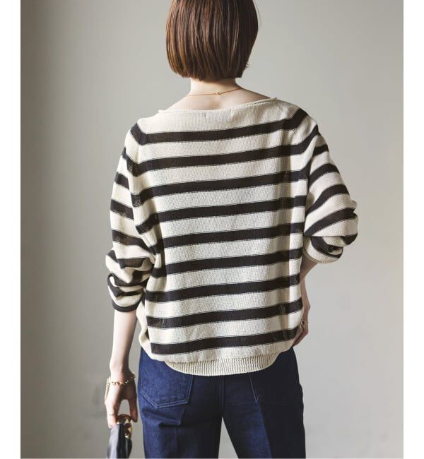 NOBLE「《WEB限定追加予約2》ペーパーヤーン裏天竺プルオーバー」|ニット・セーター|