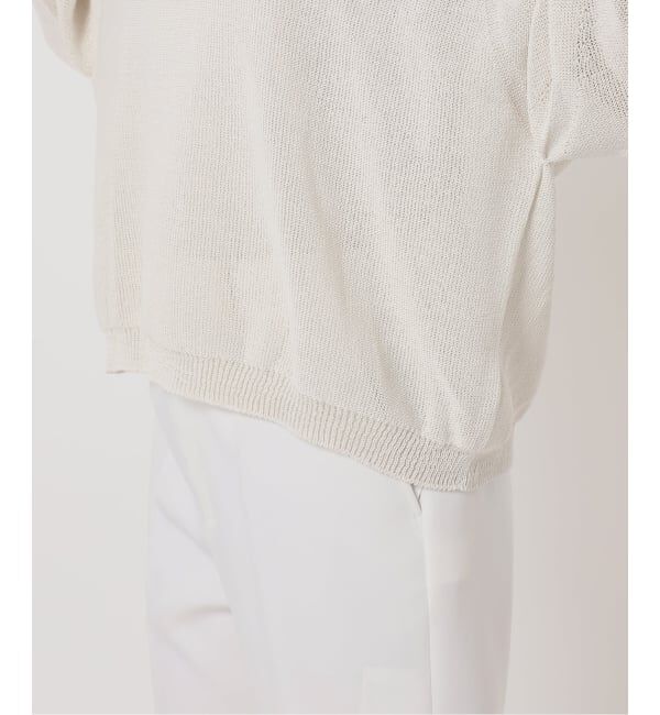 NOBLE「《WEB限定追加予約2》ペーパーヤーン裏天竺プルオーバー」|ニット・セーター|