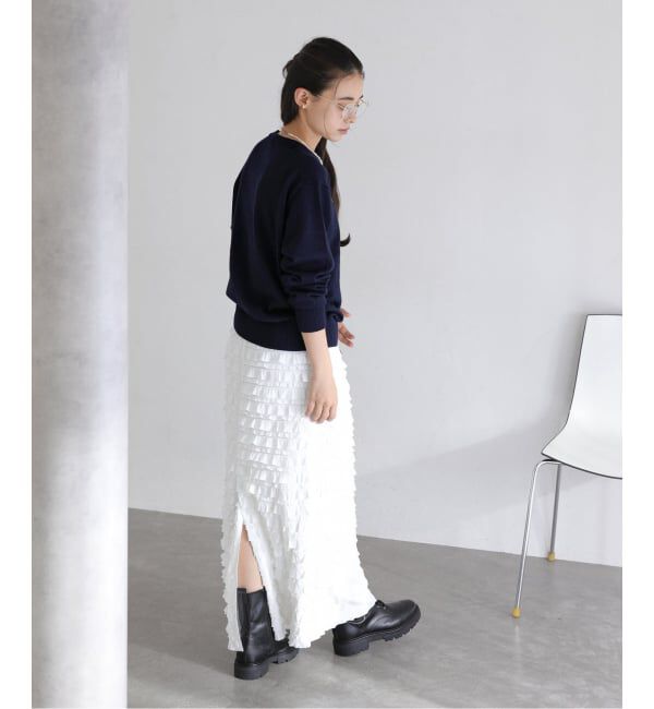  「【洗える】インターシャロゴニット」|ニット・セーター|