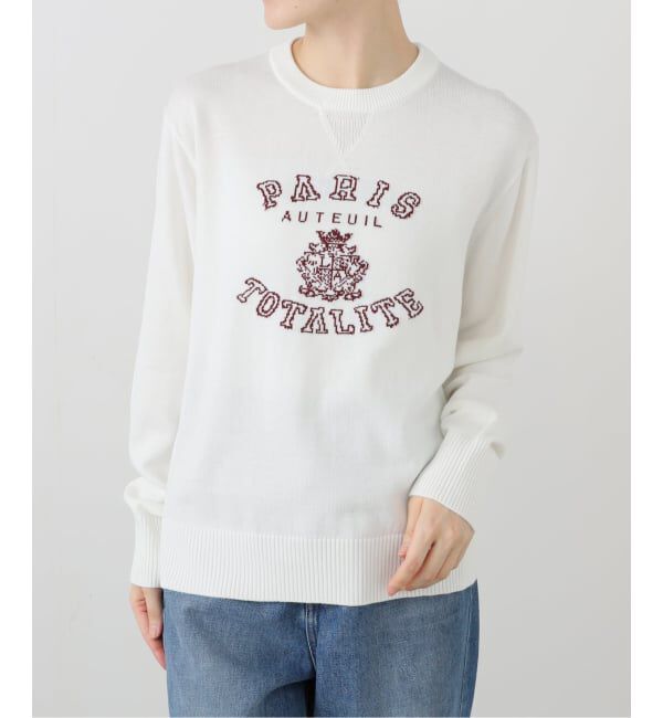  「【洗える】インターシャロゴニット」|ニット・セーター|