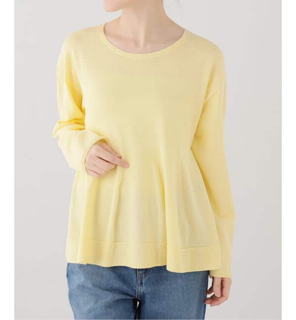  「【洗える】ペプラムニット」|ニット・セーター|