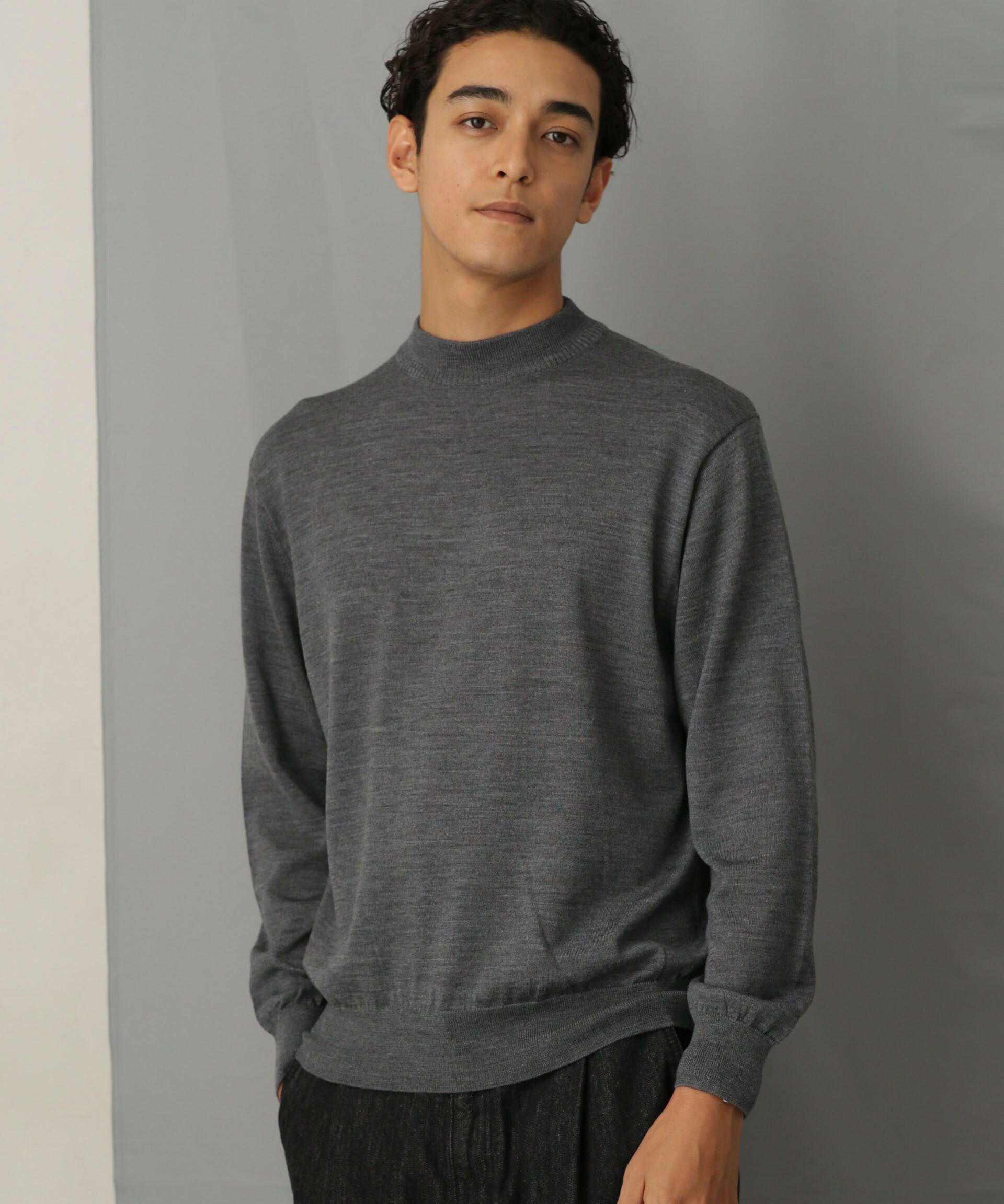 nano･universe「「毛玉レスニット」 ファインゲージモックネック」|ニット・セーター|