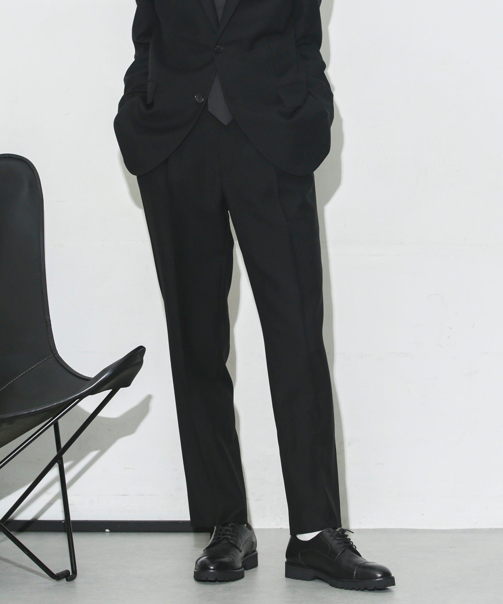 nano･universe「｢ESSENTIAL LINE｣フォーマルブラックトラウザー」|スーツ|