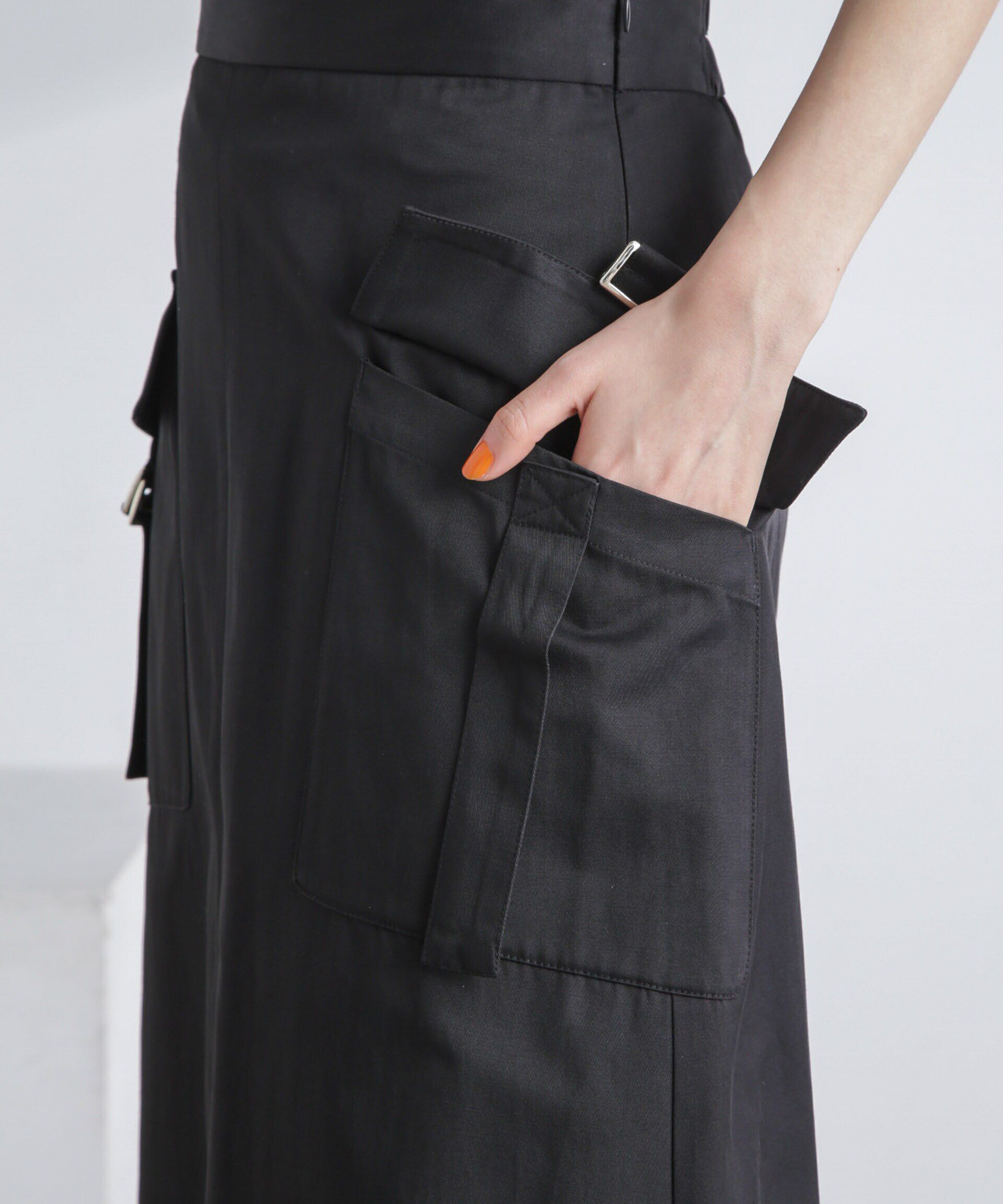 nano･universe「フラップポケットフレアスカート」|スカート|