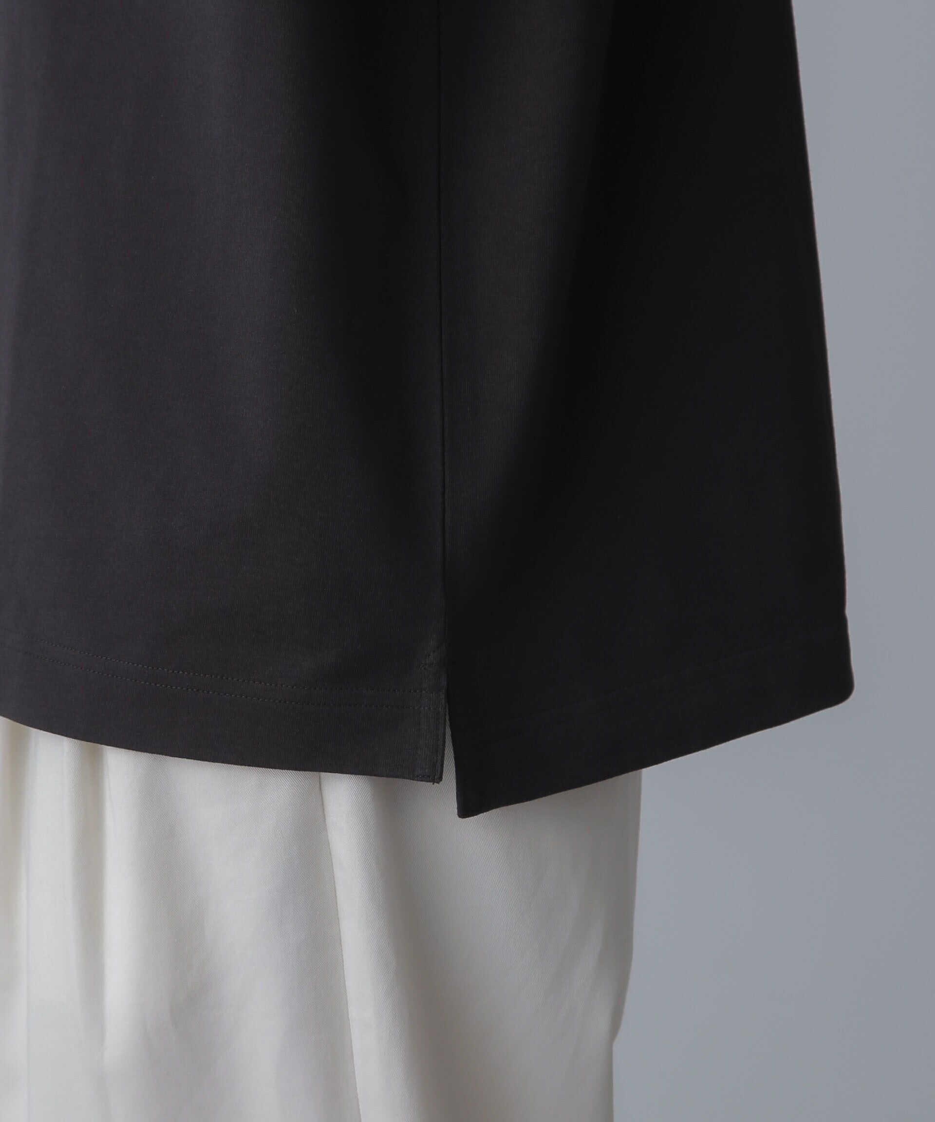 nano･universe「HALF ZIP ワイドシルエット Tシャツ 半袖」|Tシャツ・カットソー|