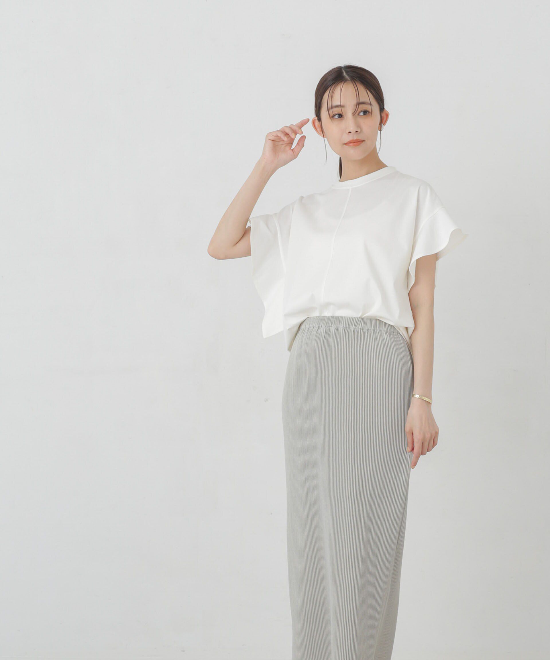 nano･universe「箔プリントプリーツスカート」|スカート|