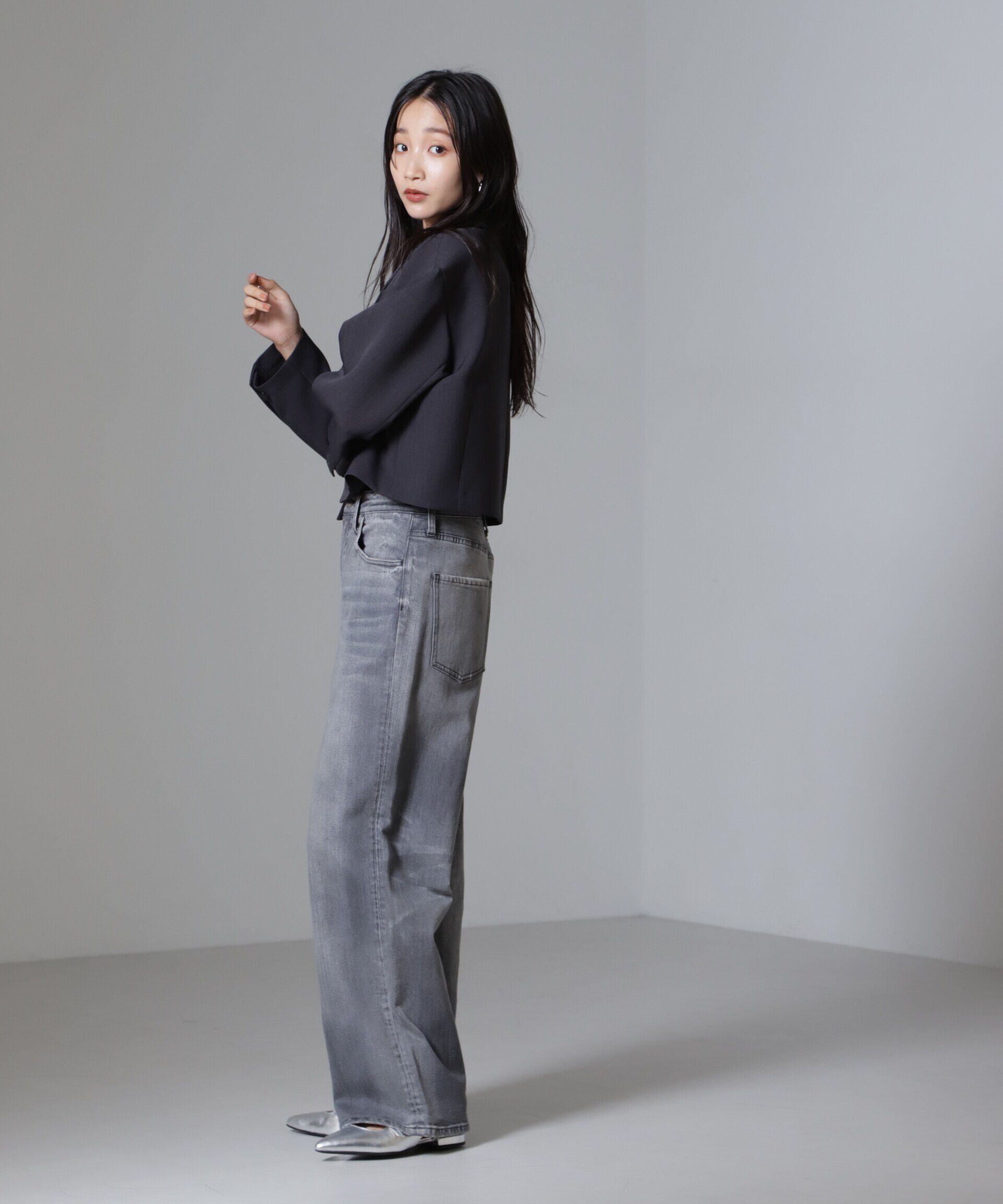 nano･universe「Reflax(R)ダブルクロスショートジャケット」|テーラードジャケット|