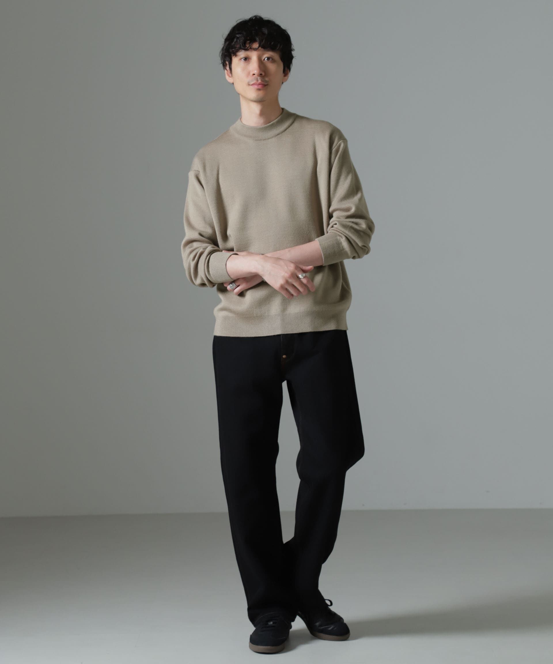 nano･universe「タスマニアミックス ミラノリブリラックスモックネックニット」|ニット・セーター|