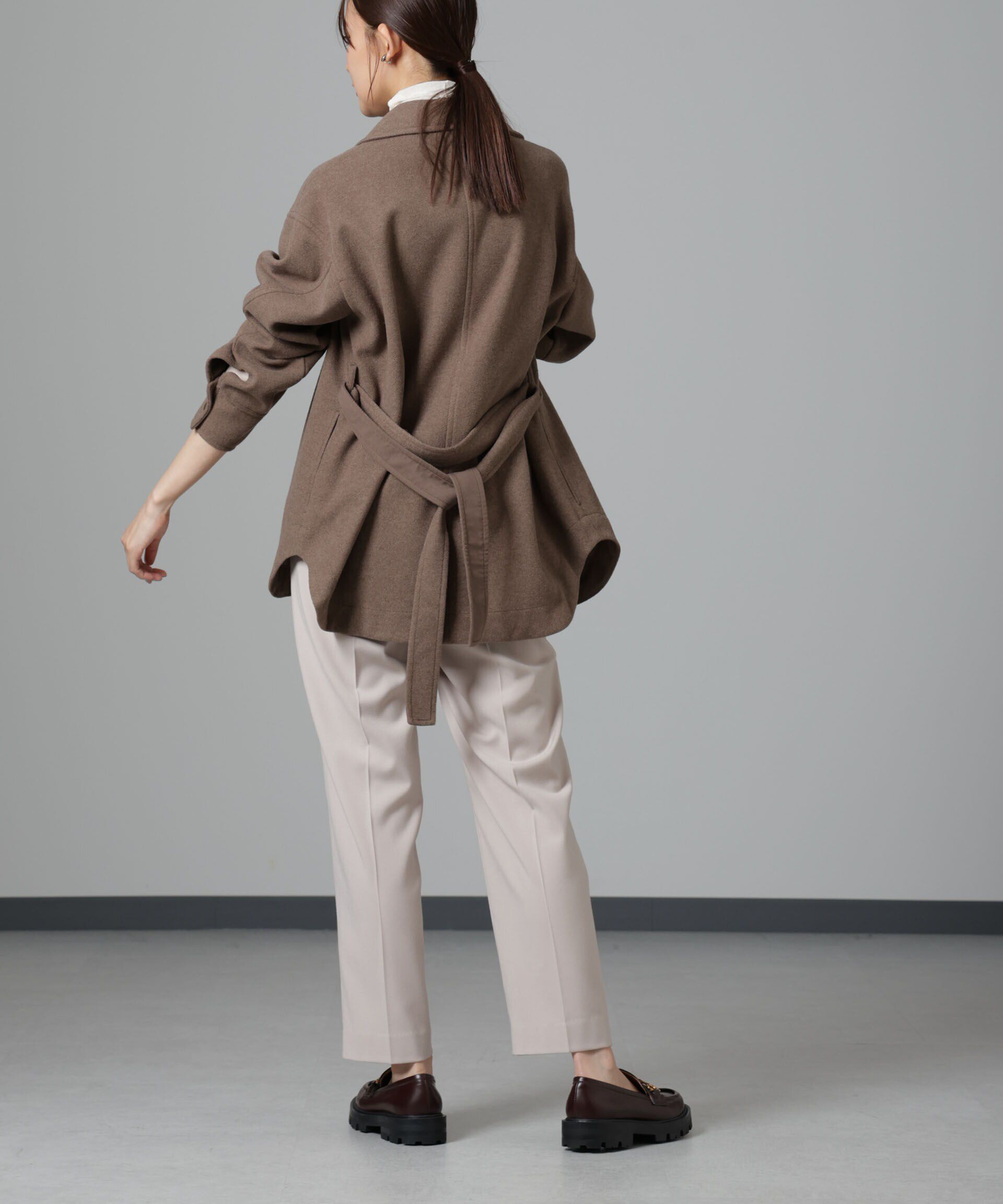 nano･universe「ウラキモウ ピンタックイージーテーパードパンツ」|チノ|