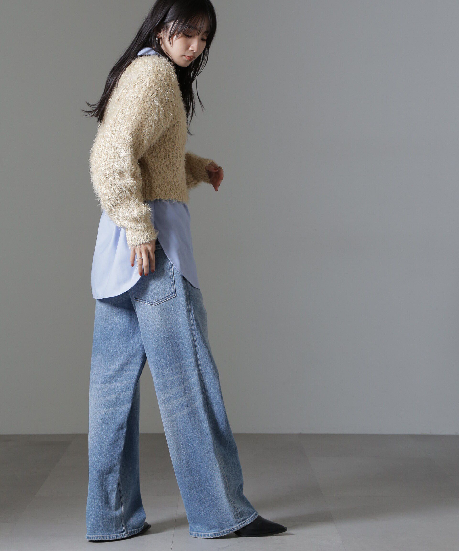 nano･universe「モールフェザークロップドニットトップス」|ニット・セーター|