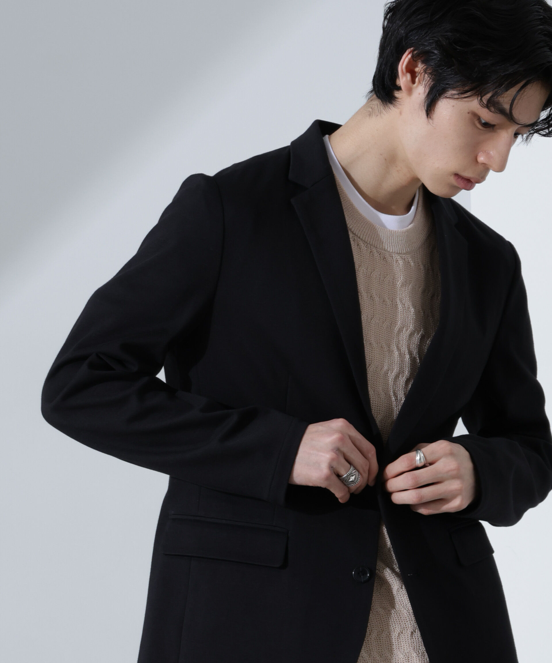 nano･universe「ストレッチカノコジャケット(セットアップ可)」|テーラードジャケット|