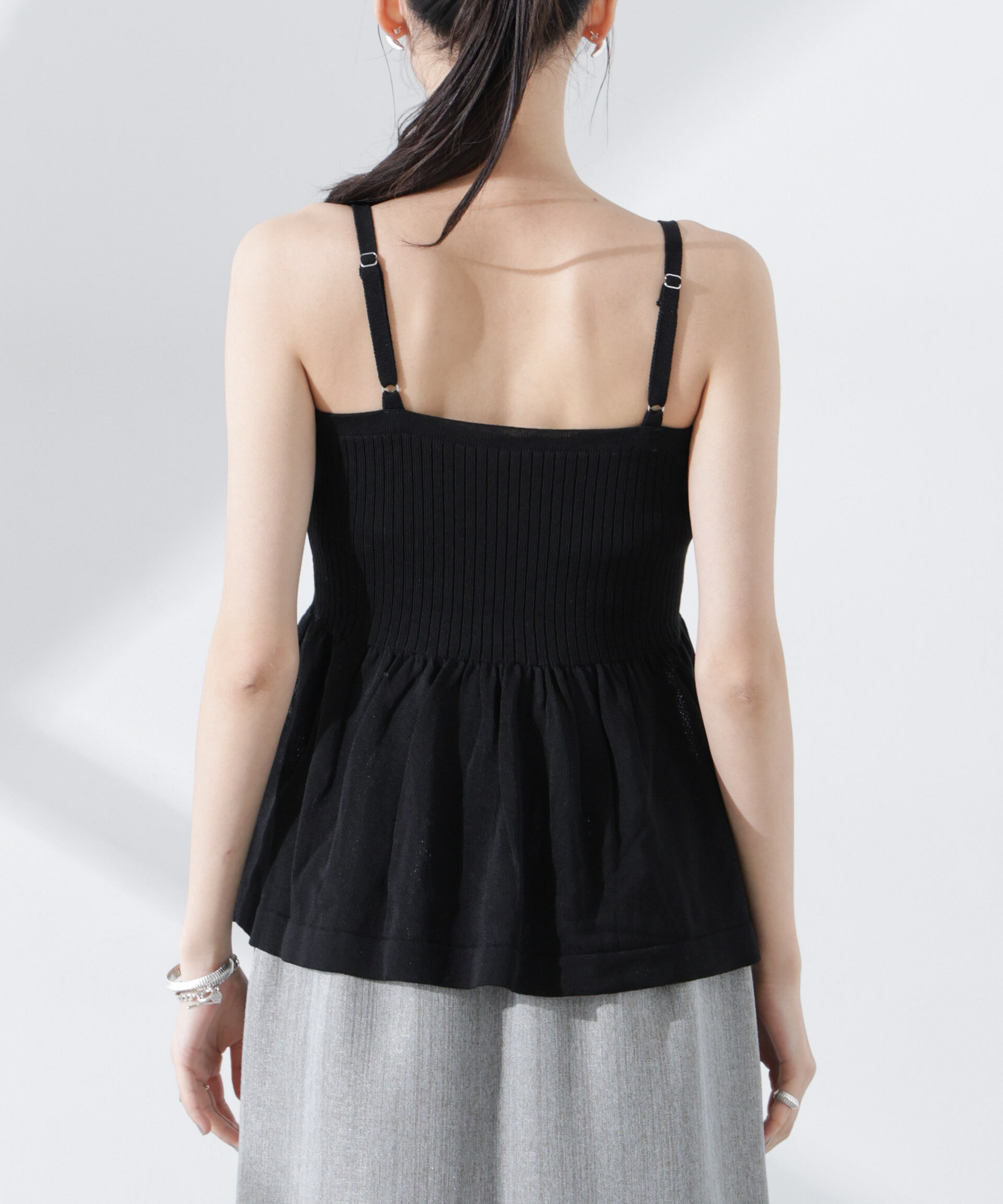 nano･universe「ペプラムキャミソール＋ボレロセット」|ニット・セーター|