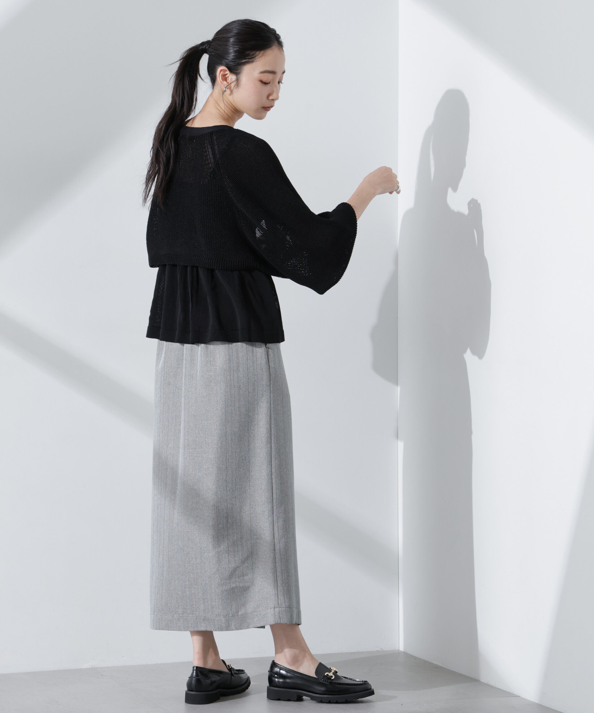 nano･universe「ペプラムキャミソール＋ボレロセット」|ニット・セーター|