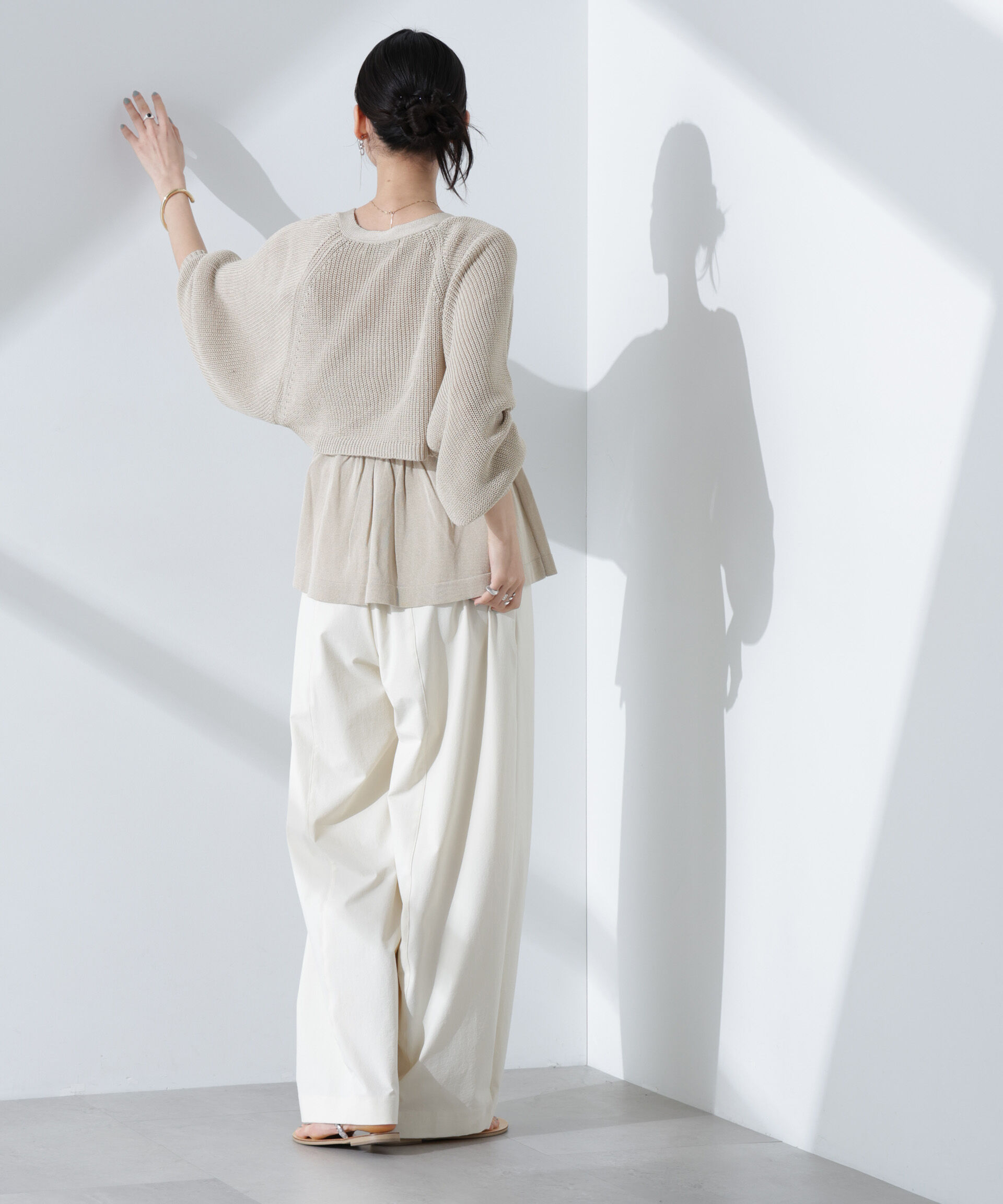 nano･universe「ペプラムキャミソール＋ボレロセット」|ニット・セーター|