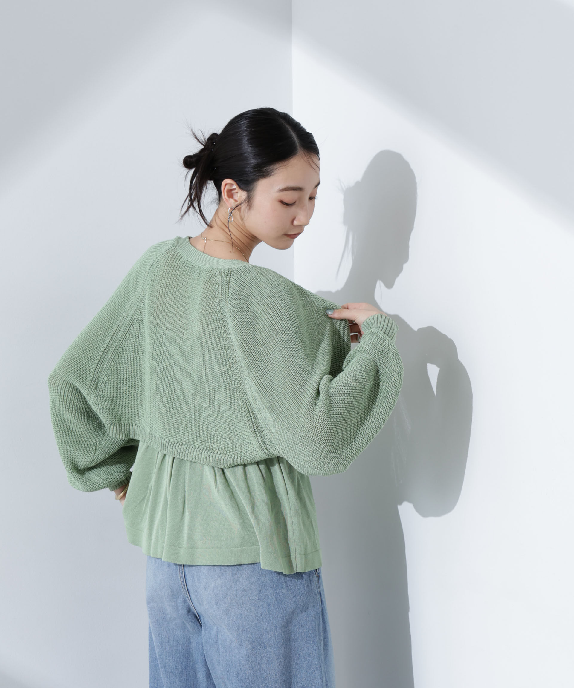 nano･universe「ペプラムキャミソール＋ボレロセット」|ニット・セーター|