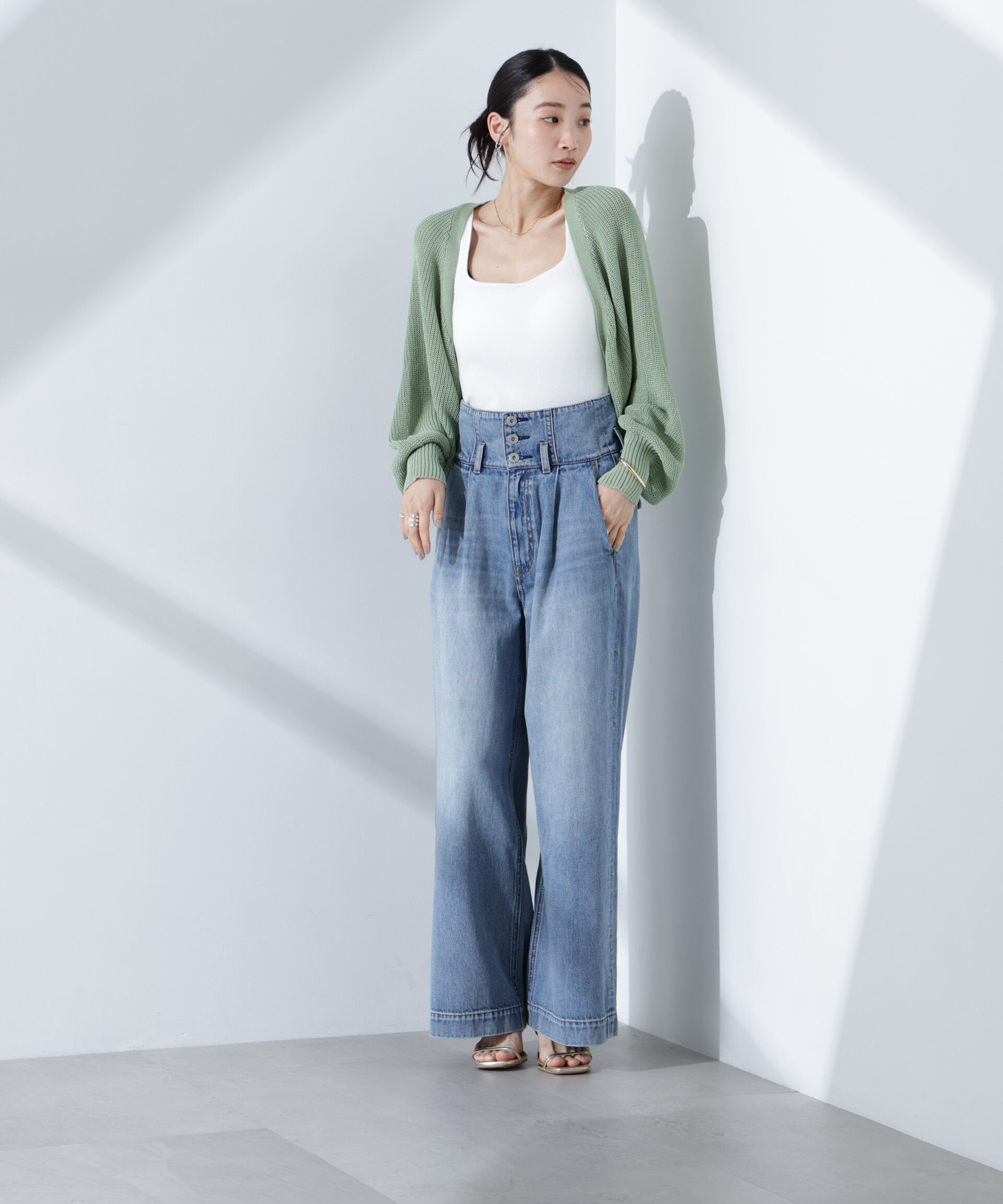 nano･universe「ペプラムキャミソール＋ボレロセット」|ニット・セーター|