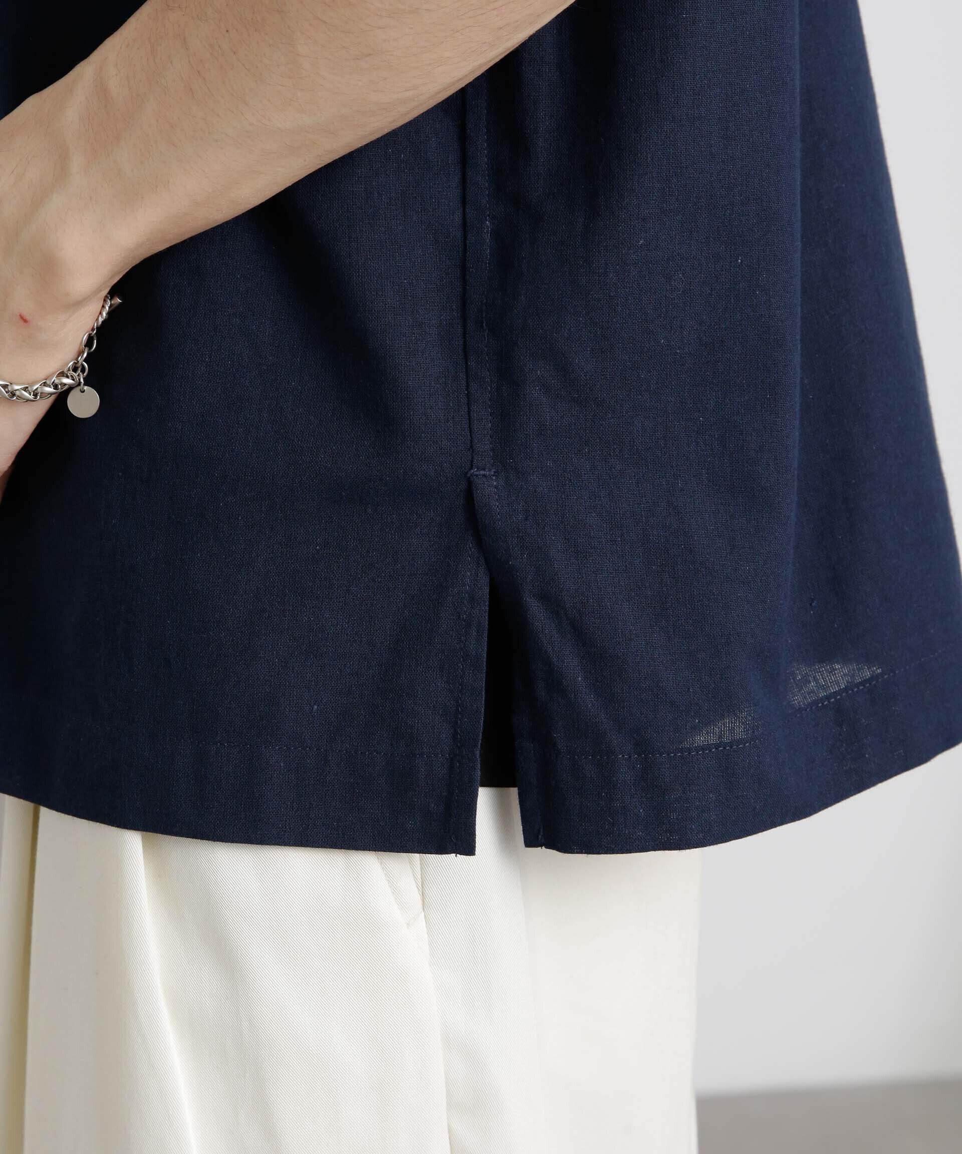 nano･universe「クールマックスリネン プルオーバーシャツ」|シャツ・ブラウス|