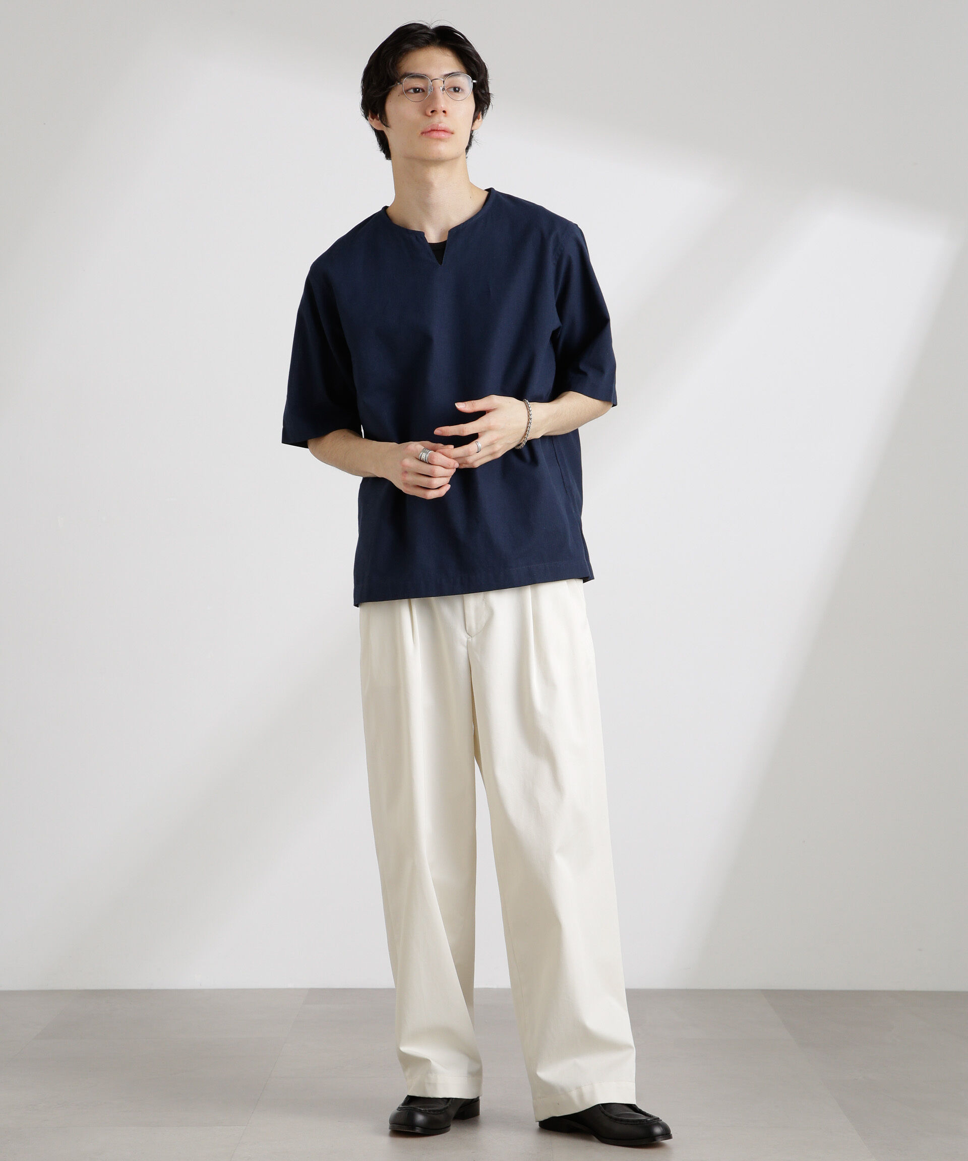 nano･universe「クールマックスリネン プルオーバーシャツ」|シャツ・ブラウス|