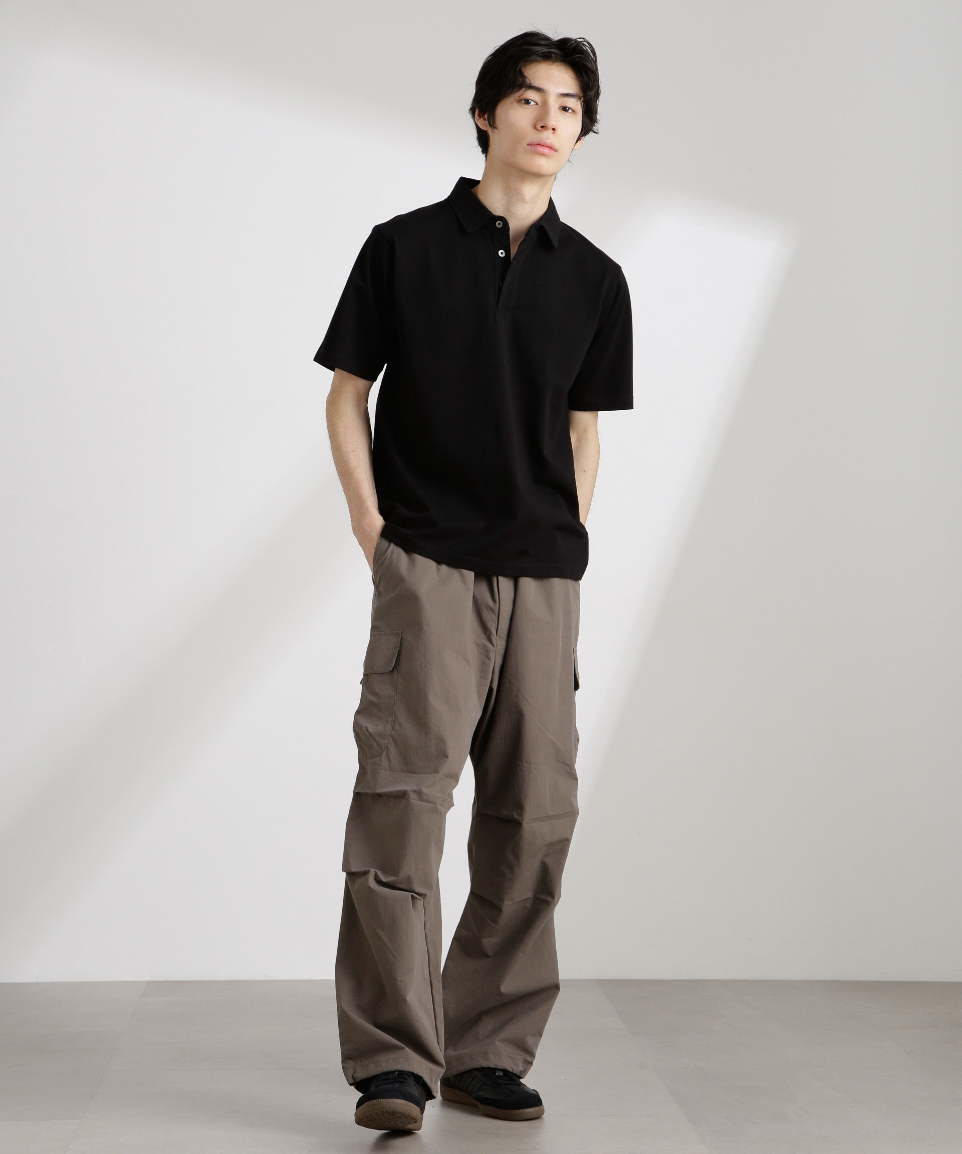 nano･universe「アンチスメル 鹿の子ポロ 半袖」|Tシャツ・カットソー|