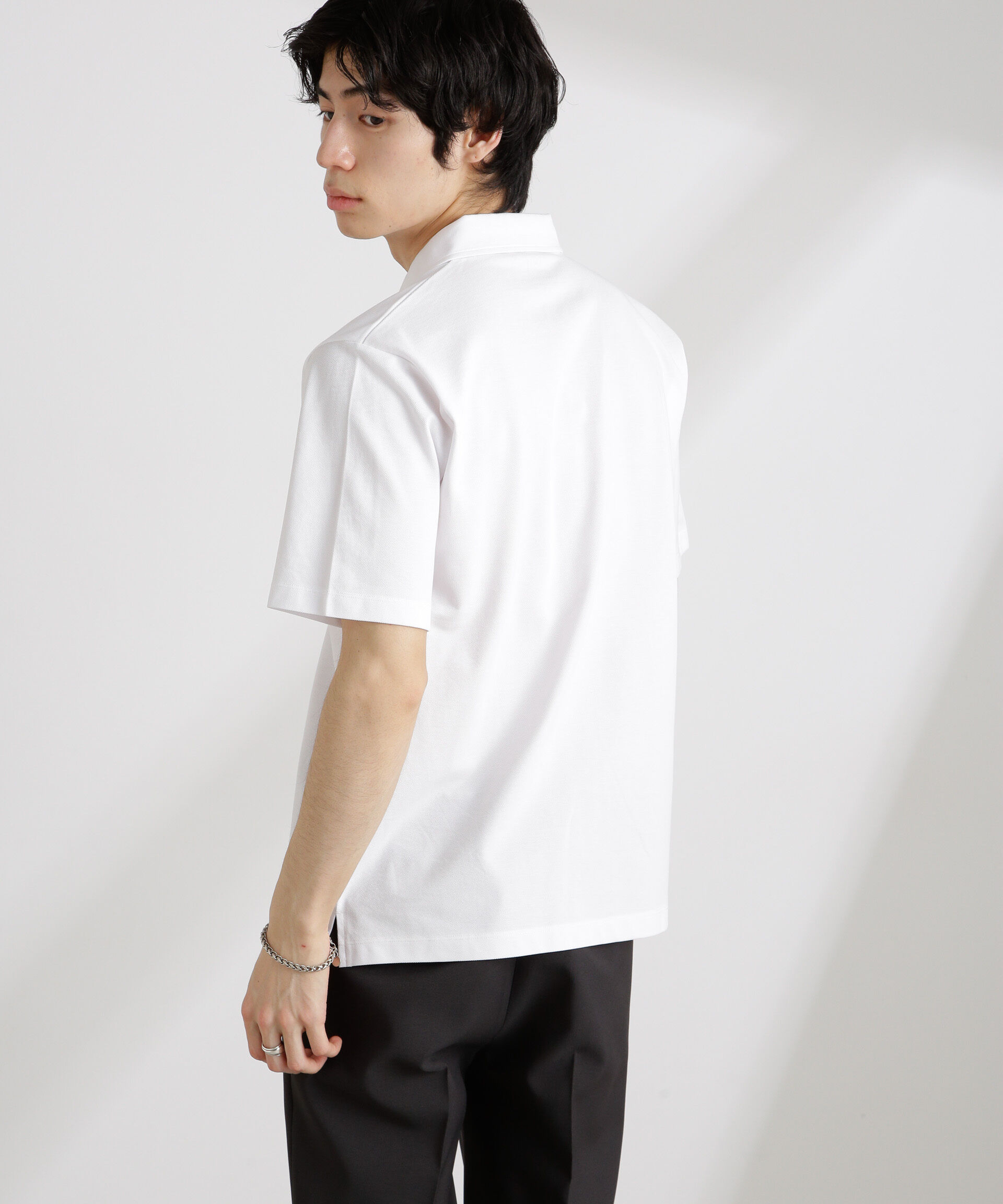 nano･universe「アンチスメル 鹿の子ポロ 半袖」|Tシャツ・カットソー|