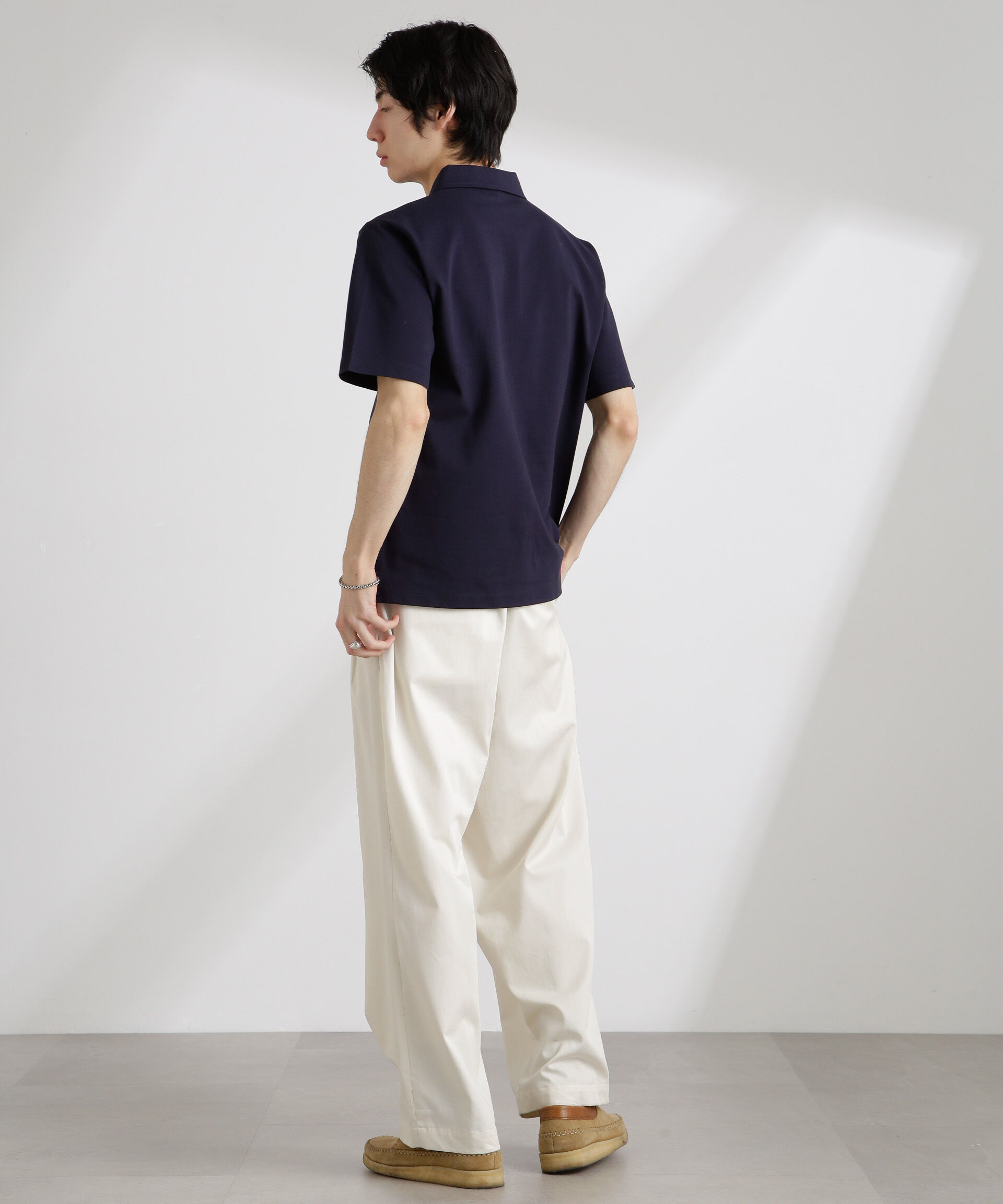 nano･universe「アンチスメル 鹿の子ポロ 半袖」|Tシャツ・カットソー|