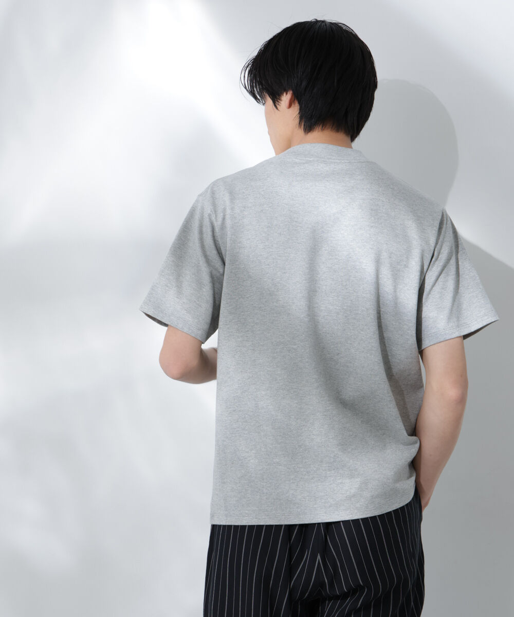nano･universe「Anti Soaked(R)  汗染み防止 モックネックレギュラーシルエットTシャツ」|Tシャツ・カットソー|