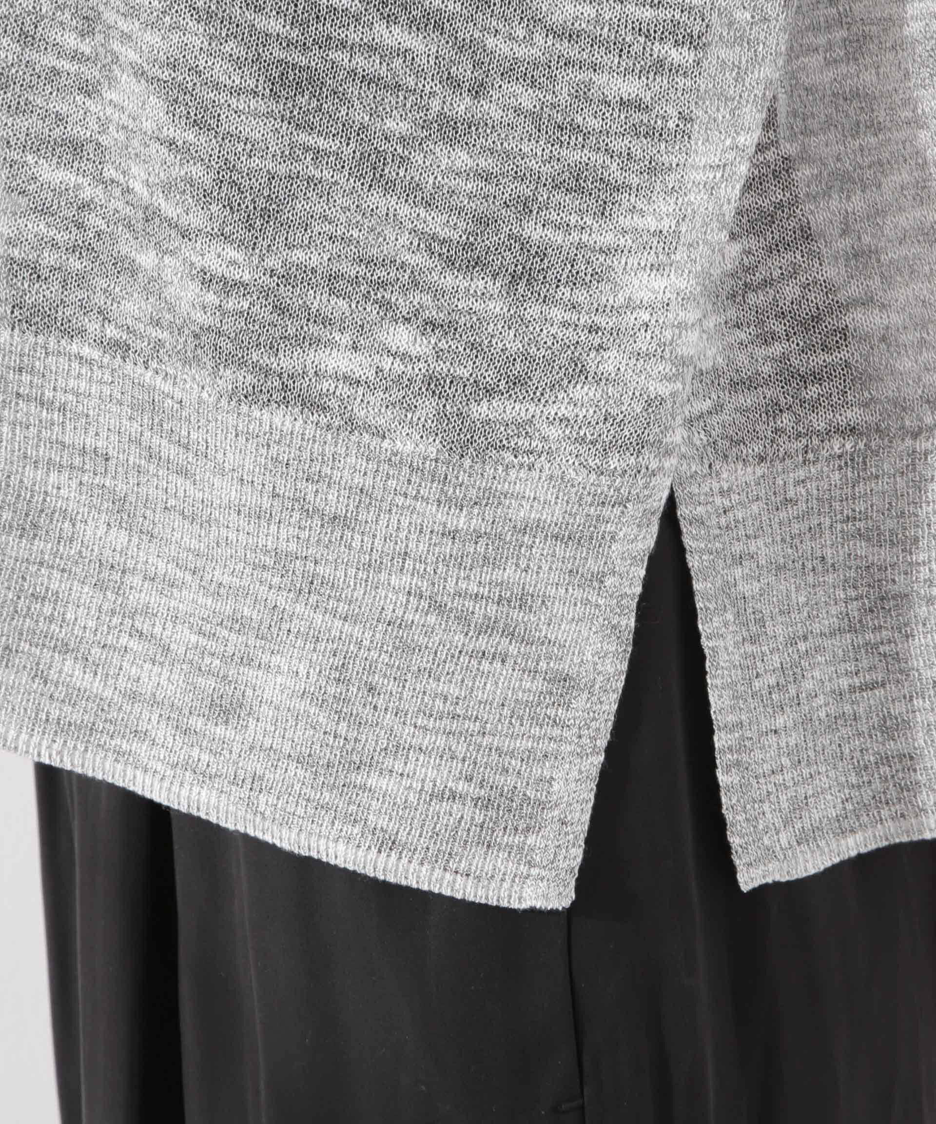 nano･universe「ラメスラブシアーワイドニットトップス」|ニット・セーター|