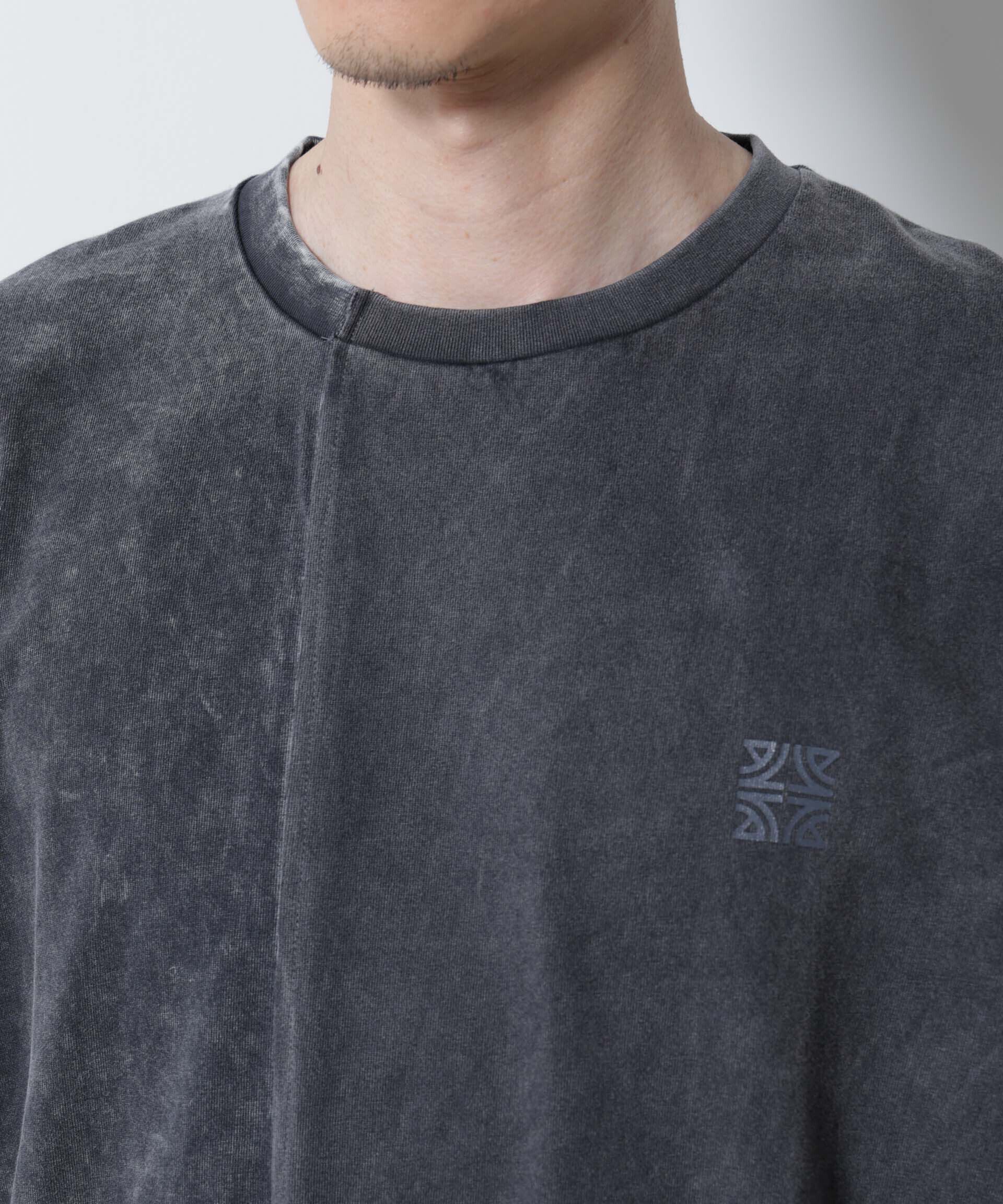 nano･universe「｢A-C-Z｣2トーンピグメントTシャツ 半袖」|Tシャツ・カットソー|