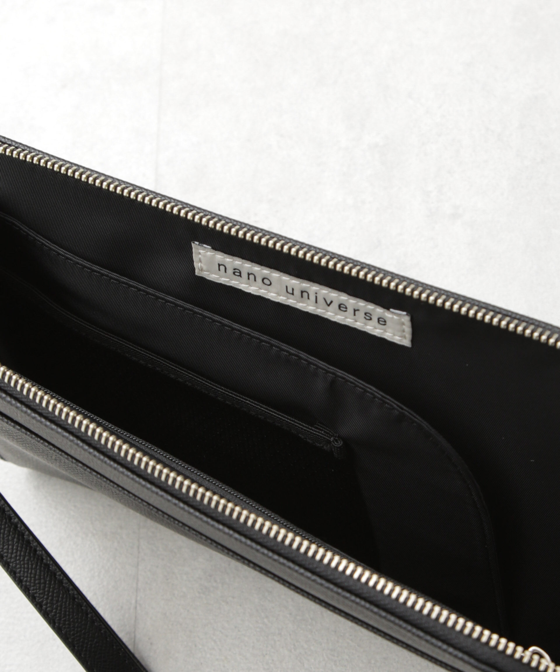 nano･universe「フェイクレザークラッチバッグ」|ショルダー・メッセンジャー|