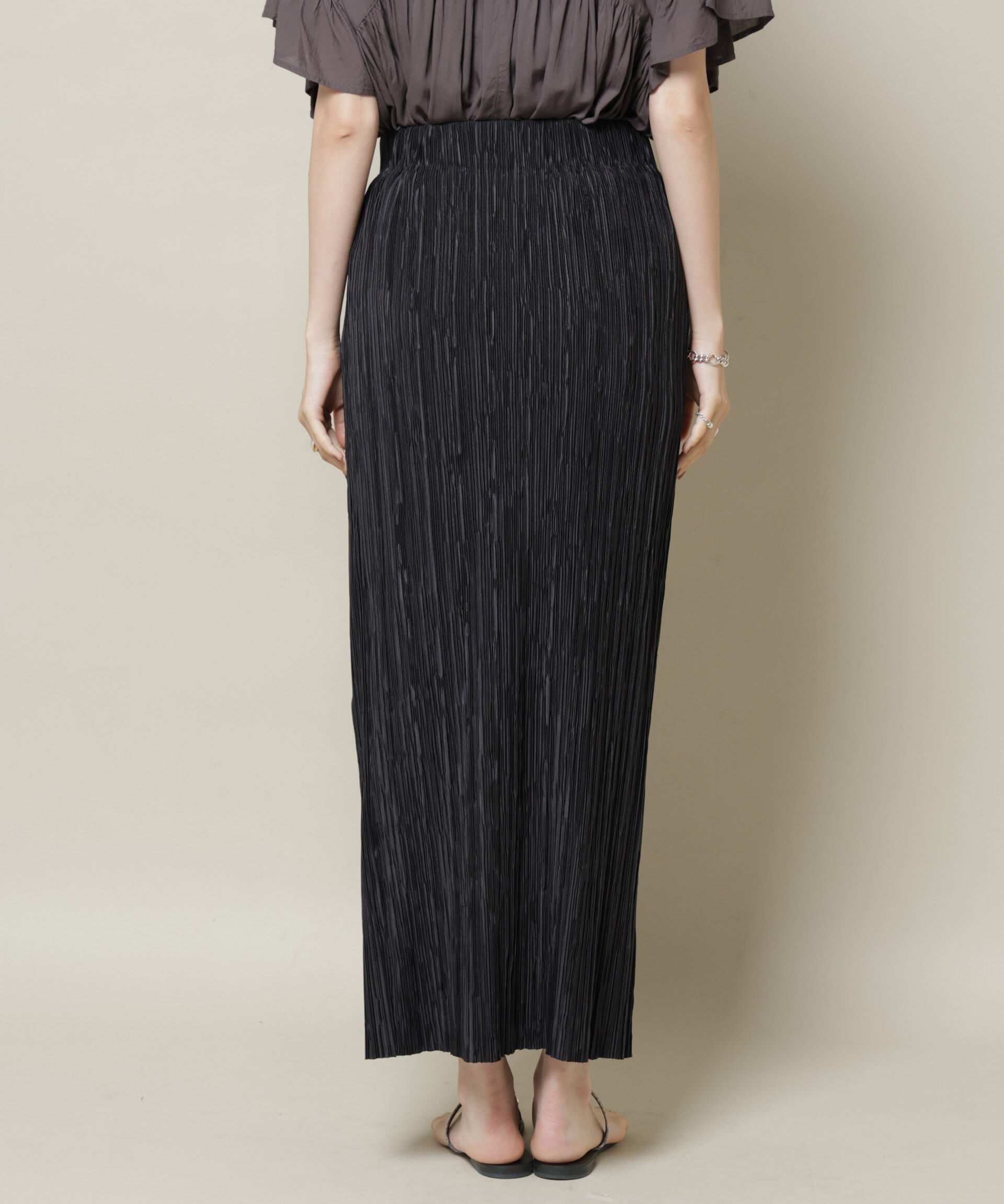 nano･universe「ランダムプリーツカットナロースカート(セットアップ可)」|スカート|