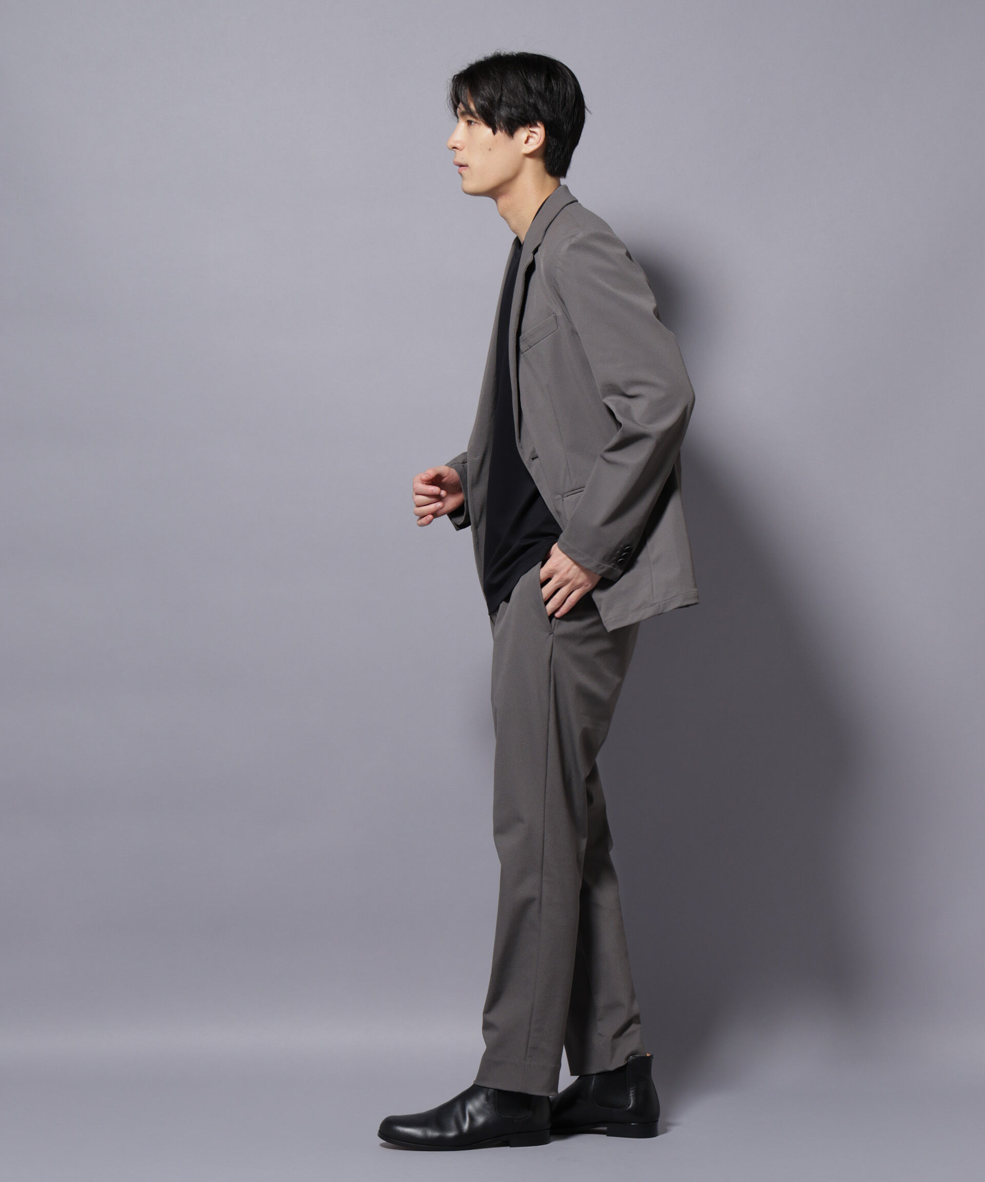 nano･universe「｢Damerino｣ ナイロンストレッチトリコットセットアップ」|スーツ|