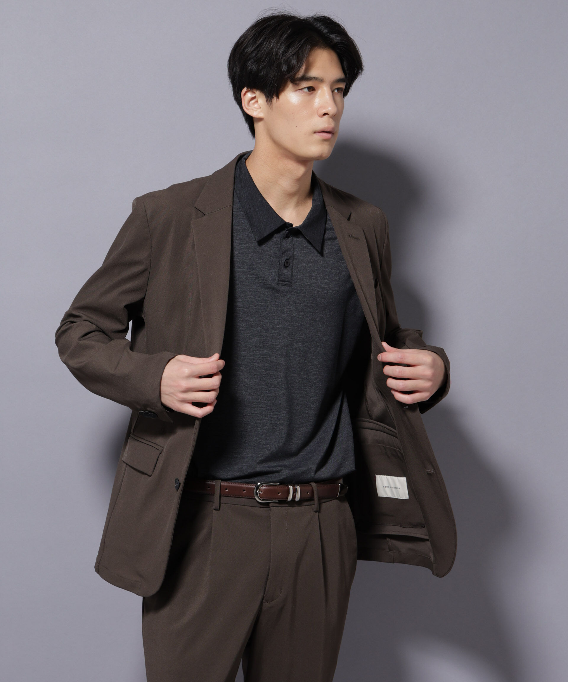 nano･universe「｢Damerino｣ ナイロンストレッチトリコットセットアップ」|スーツ|