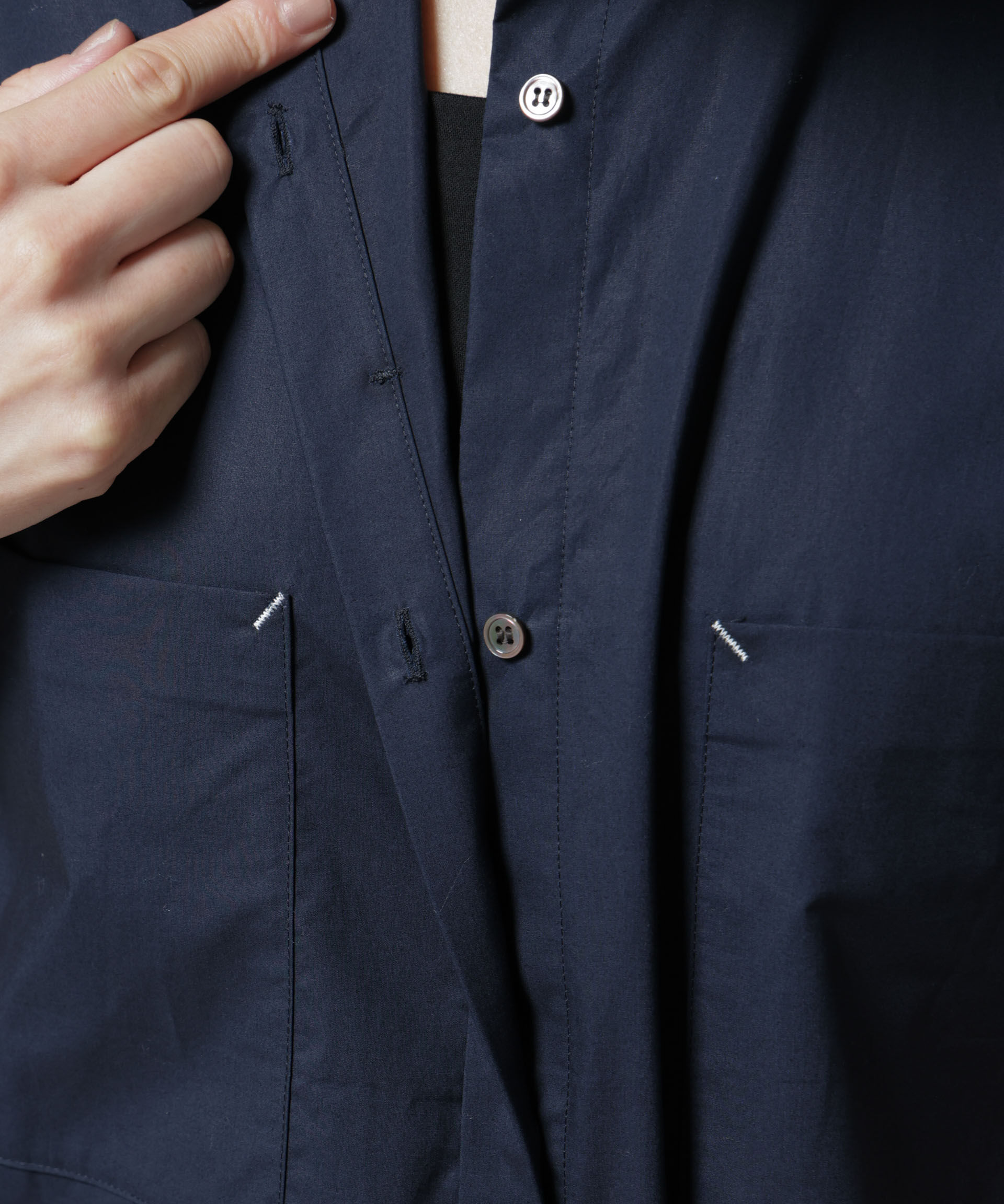 nano･universe「Ｗポケットハーフスリーブシャツワンピース」|ワンピース|