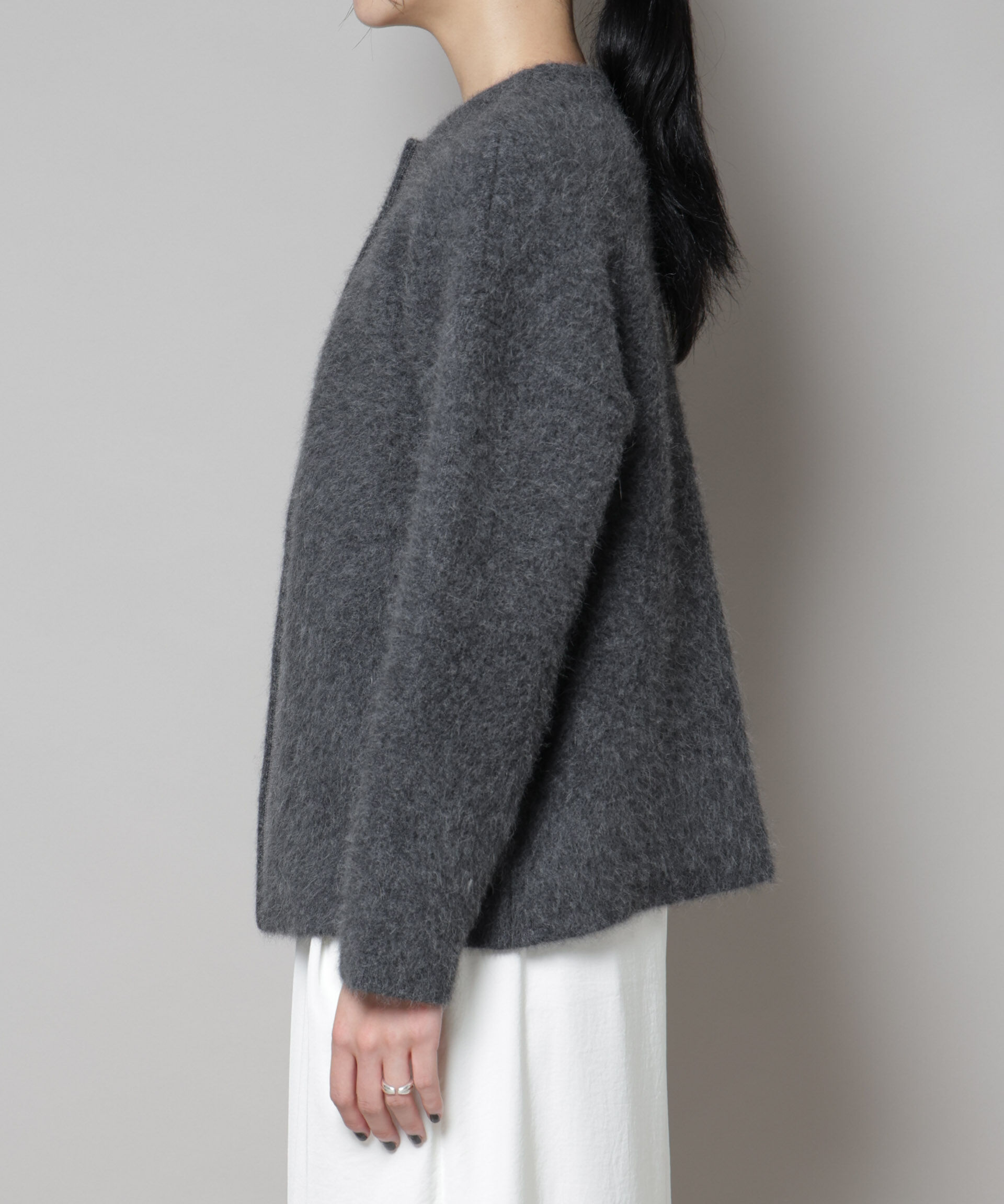 nano･universe「ウォッシャブルフォックスリバーニットジャケット」|ニット・セーター|