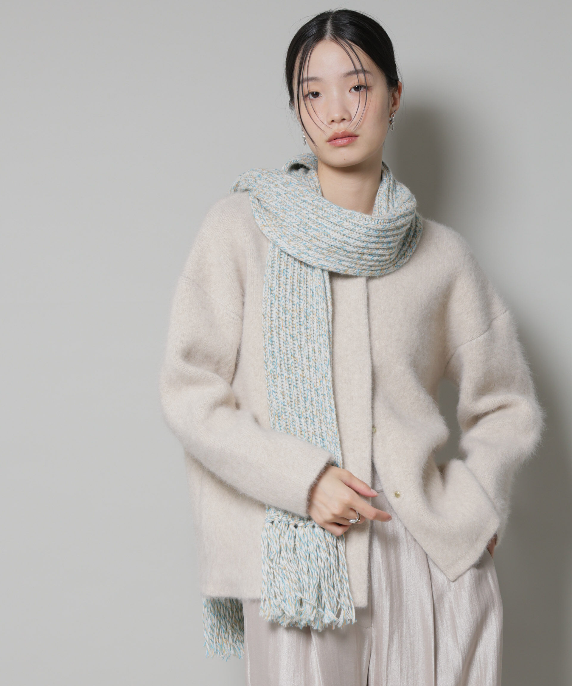 nano･universe「ウォッシャブルフォックスリバーニットジャケット」|ニット・セーター|