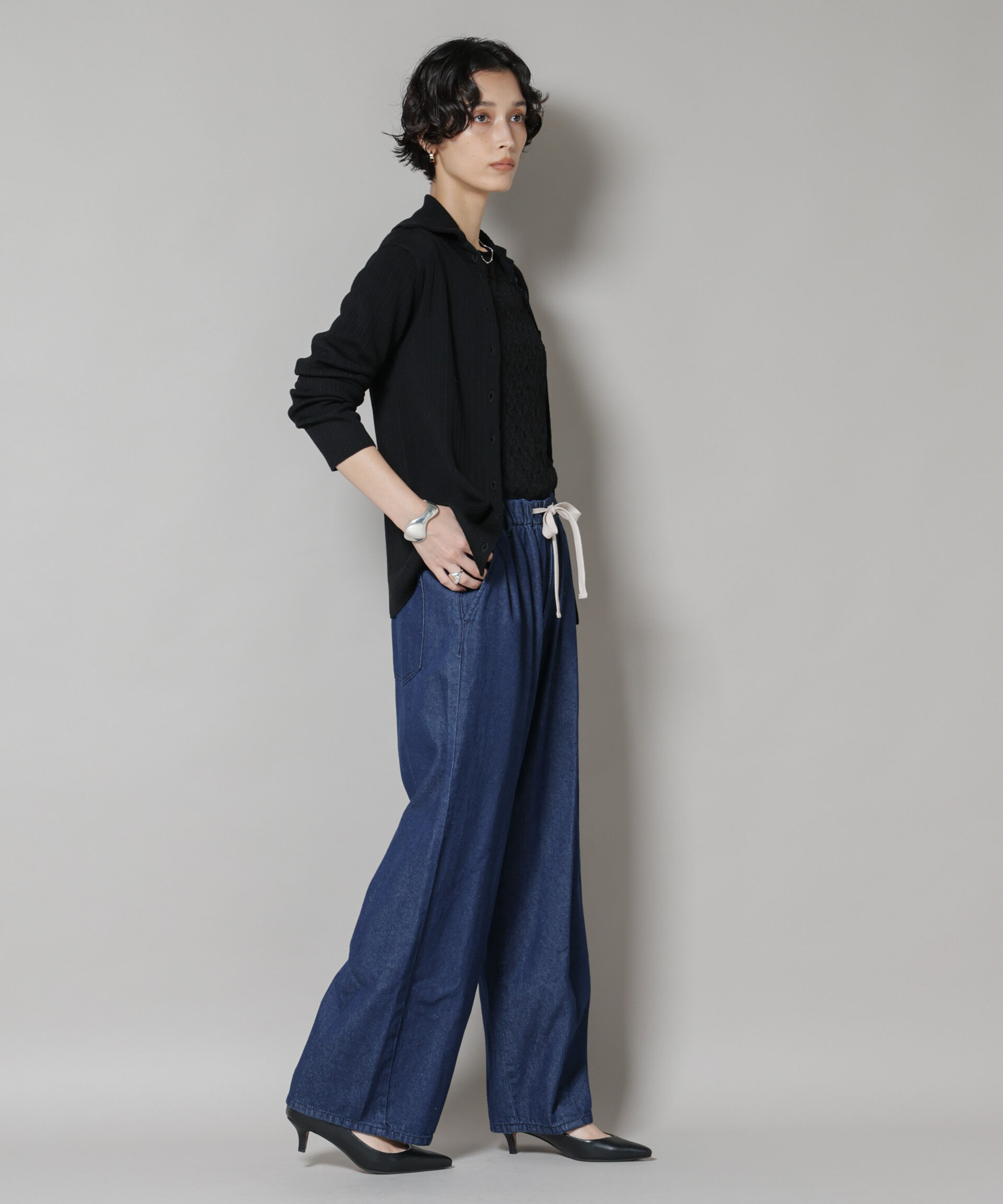 nano･universe「毛玉レスニット3wayリブタートルトップス」|ニット・セーター|