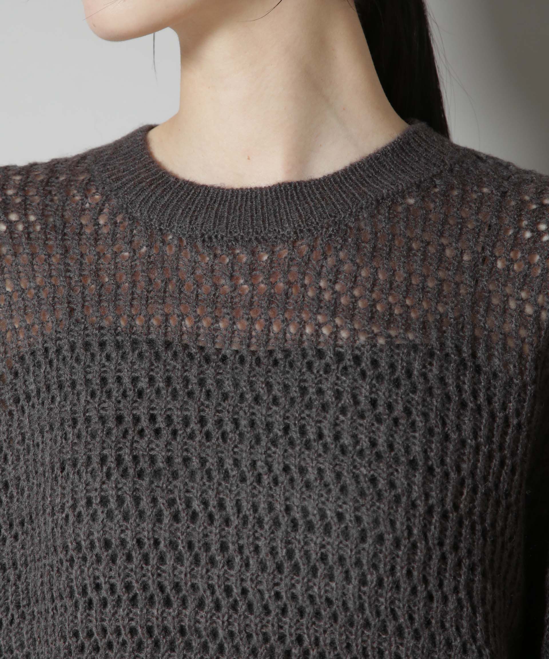 nano･universe「モヘヤライクメッシュニットトップス」|ニット・セーター|